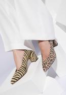 Állatszőr mintás női magassarkú cipő, fekete barna, 96-D-500-1-38, Fénykép 15