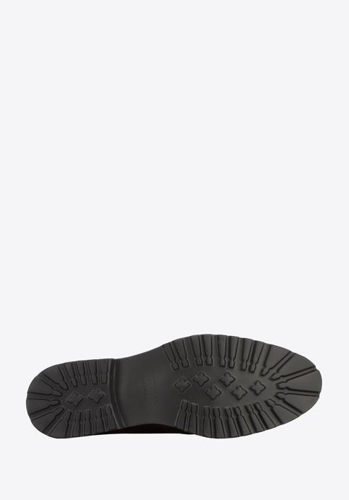 Férfi könnyű talpú brogue cipő kéttónusú bőrből, fekete barna, 96-M-700-4N-44, Fénykép 6