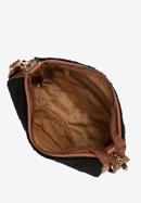Kis bagett táska műszőrmével, fekete barna, 97-4Y-502-00, Fénykép 3