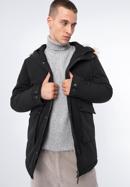 Bélelt férfi kabát, fekete, 97-9D-950-1-M, Fénykép 3