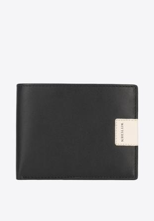 Kihajtható bőr pénztárca, fekete-bézs, 26-1-262-19, Fénykép 1