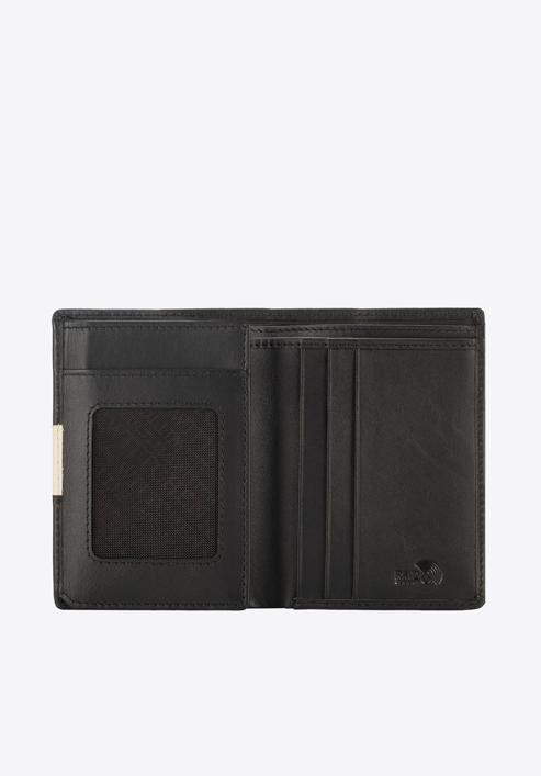 Uniszex bőr pénztárca, fekete-bézs, 26-1-434-19, Fénykép 2
