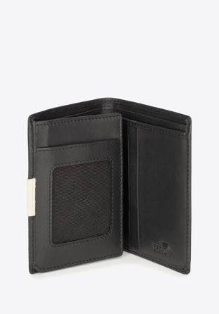 Uniszex bőr pénztárca, fekete-bézs, 26-1-434-19, Fénykép 1