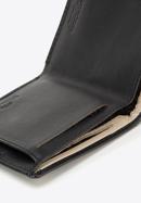 Uniszex bőr pénztárca, fekete-bézs, 26-1-432-19, Fénykép 4