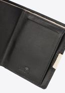 Uniszex bőr pénztárca, fekete-bézs, 26-1-432-19, Fénykép 5