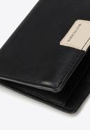 Uniszex bőr pénztárca, fekete-bézs, 26-1-432-19, Fénykép 6