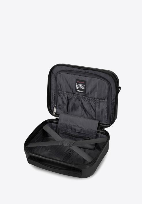 Utazó kozmetikai táska polikarbonátból, fekete-bézs, 56-3P-114-11, Fénykép 3