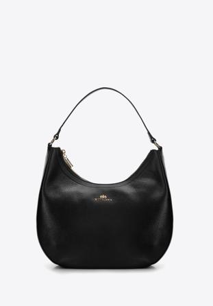Bőr hobo táska, fekete, 97-4E-622-1, Fénykép 1