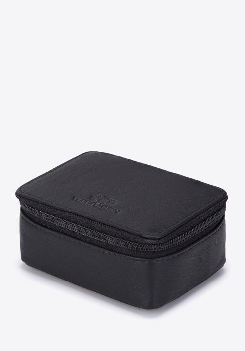 Bőr mini kozmetikai táska, fekete, 98-2-003-14, Fénykép 2