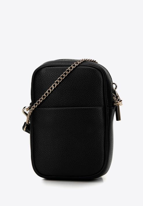Bőr mini táska, fekete, 98-2E-616-0, Fénykép 2