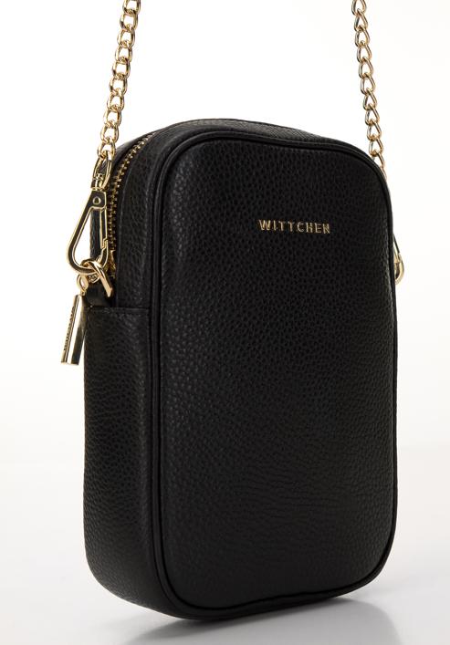 Bőr mini táska, fekete, 98-2E-616-0, Fénykép 5