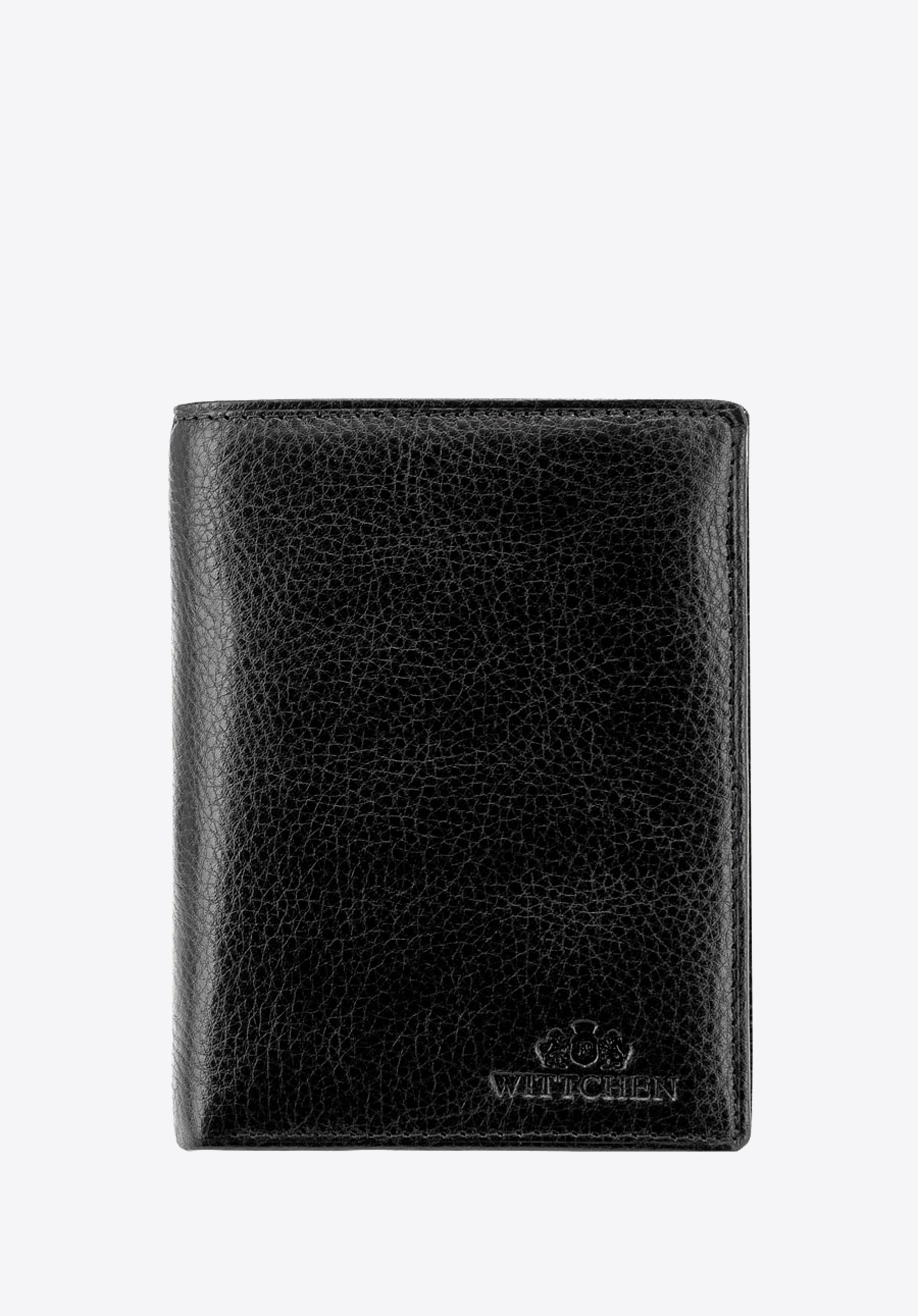 Bőr pénztárca Italy kollekcióból, fekete, 21-1-027-1, Fénykép 1