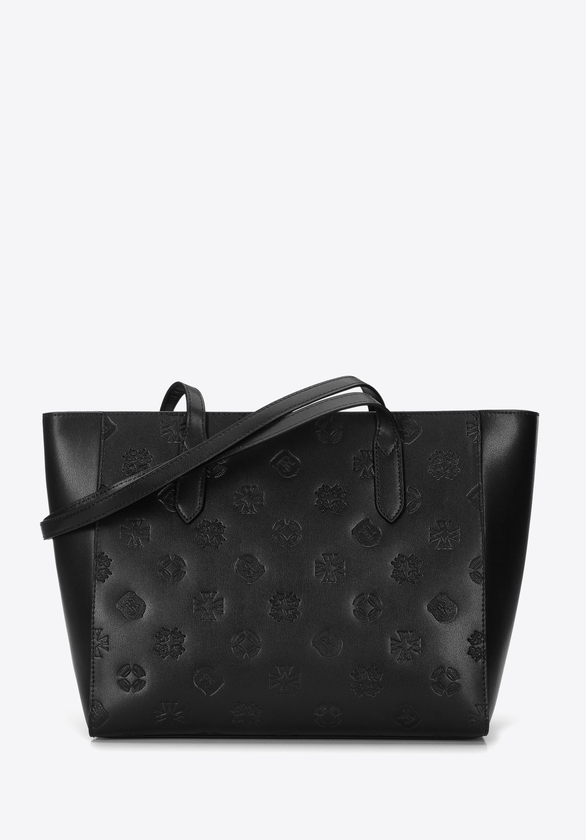 Monogramos bőr shopper táska