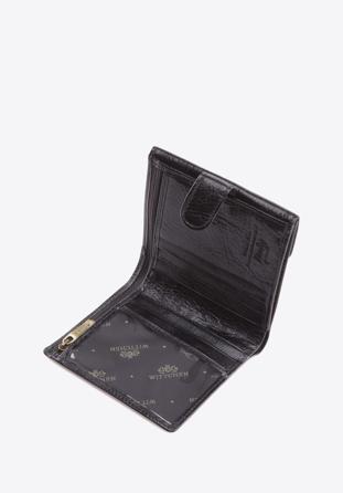 Bőr pénztárca pantentos csattal, fekete, 21-1-010-10, Fénykép 1