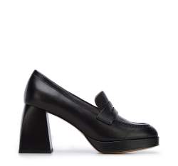 Klasszikus platform bőrcipő, fekete, 96-D-507-1-40, Fénykép 1