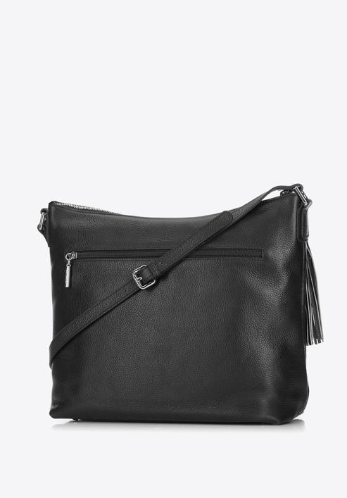 Női bőr táska állítható pánttal, fekete, 29-4E-008-4, Fénykép 2