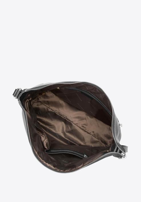 Női bőr táska állítható pánttal, fekete, 29-4E-008-4, Fénykép 4