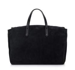 Nagyméretű női bőr táska kivehető tokkal, fekete, 95-4E-018-1, Fénykép 1
