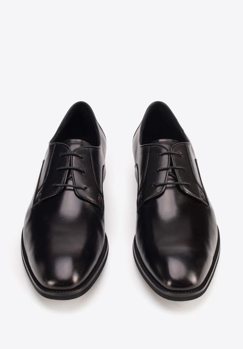 Elegáns bőrcipő öltönyhöz, fekete, 93-M-525-4-40, Fénykép 3