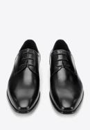 Elegáns férfi bőr derby cipő, fekete, 94-M-518-5-43, Fénykép 3