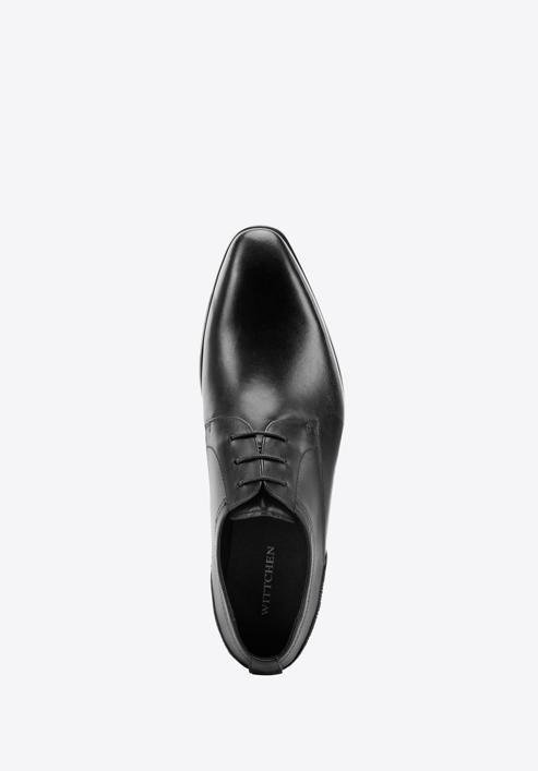 Elegáns férfi bőr derby cipő, fekete, 94-M-518-5-43, Fénykép 4