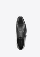 Elegáns férfi bőrcipő csattal, fekete, 94-M-513-1-42, Fénykép 4