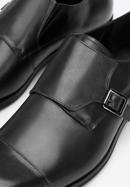 Elegáns férfi bőrcipő csattal, fekete, 94-M-513-3-40, Fénykép 7