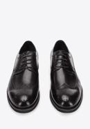 Elegáns férfi brogues bőrcipő gumihab talppal, fekete, 94-M-511-1-40, Fénykép 3