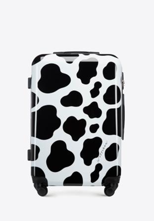 ABS közepes bőrönd mintás, fekete és fehér, 56-3A-642-C, Fénykép 1