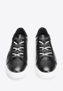 Férfi bőr cipők sportos stílusban, fekete és fehér, 93-M-500-1W-40, Fénykép 3