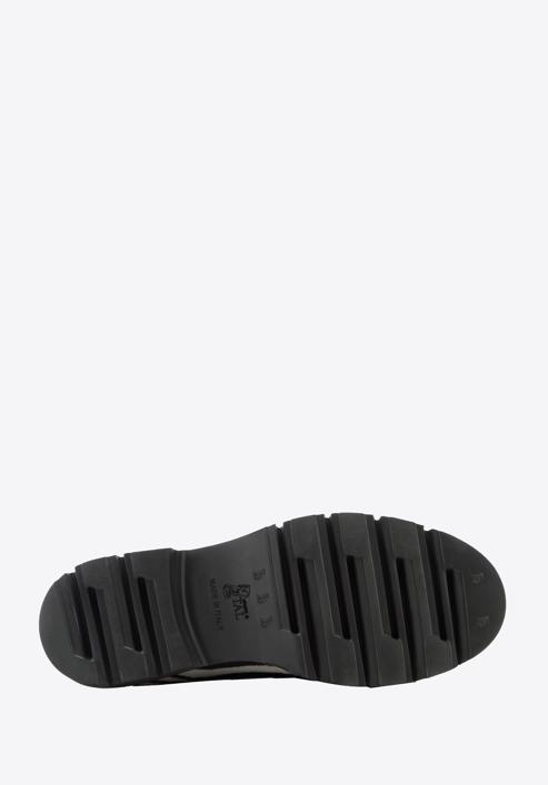 Női bőr loafer cipő, fekete és fehér, 97-D-111-10-39, Fénykép 6