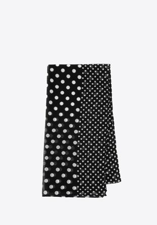 Női kétféle pöttyös mintájú sál, fekete és fehér, 98-7D-X06-X1, Fénykép 1