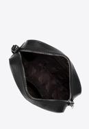 Bőr crossbody táska, fekete ezüst, 29-4E-014-G, Fénykép 3