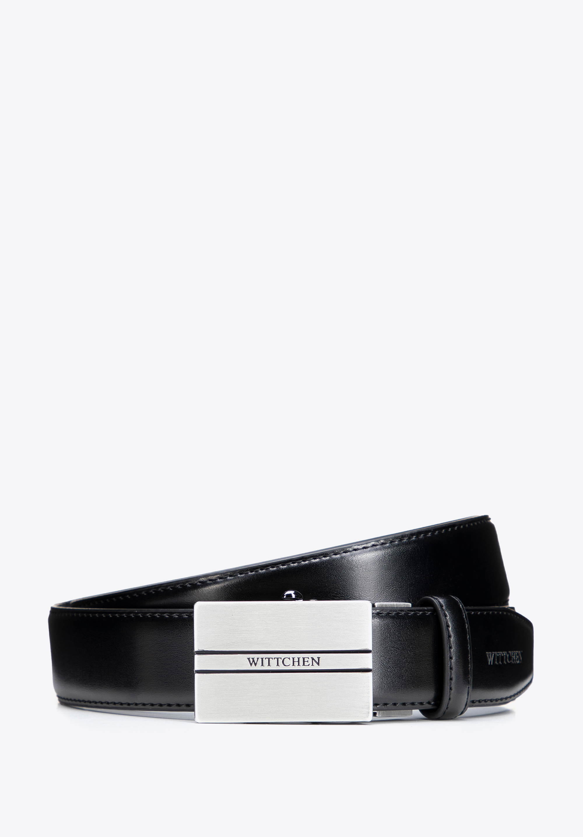 Férfi szett: öv és kártyatartó, fekete ezüst, 102-8M-S14-4-11, Fénykép 1