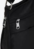 Női nylon crossbody táska, fekete ezüst, 98-4Y-102-1G, Fénykép 4