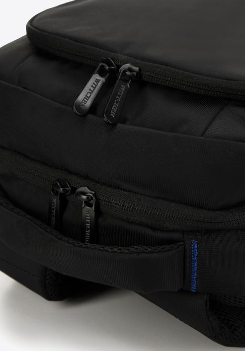 Férfi 15,6“ laptop hátizsák két elülső zsebbel, fekete, 98-3P-106-1DD, Fénykép 4