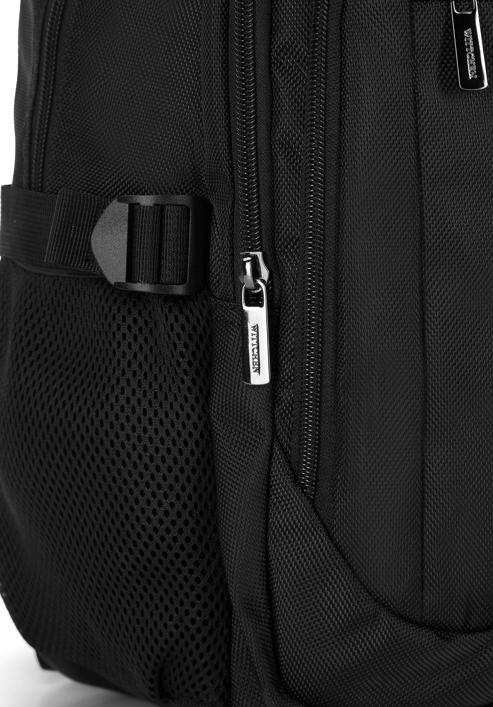 Férfi 15,6-os klasszikus laptop hátizsák, fekete, 98-3P-205-1, Fénykép 4