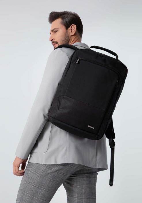 Férfi 15,6”-os laptop hátizsák, fekete, 98-3P-201-1, Fénykép 15