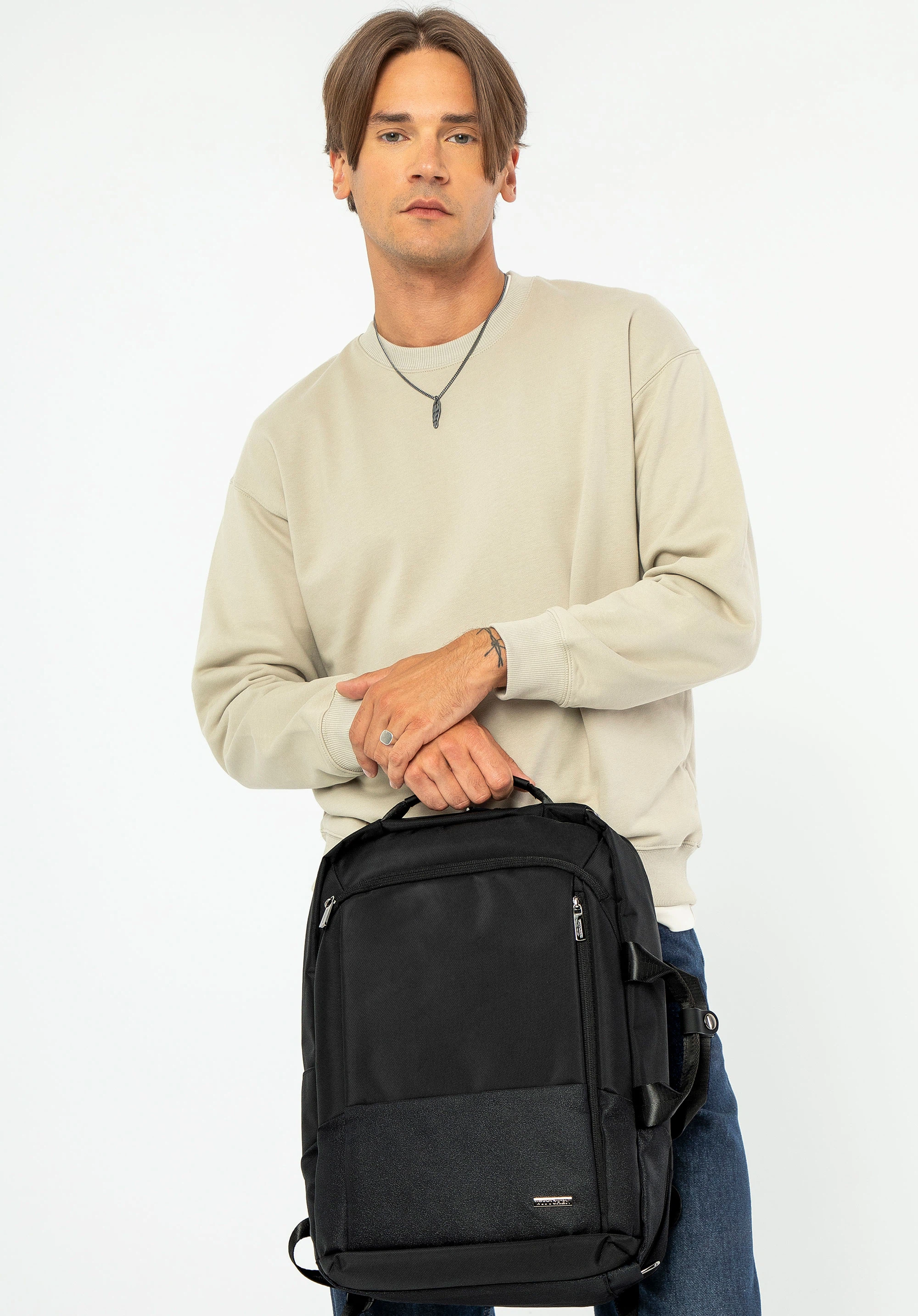 Férfi 15,6”-os laptop hátizsák 2 az 1-ben, fekete, 99-3P-206-1, Fénykép 1