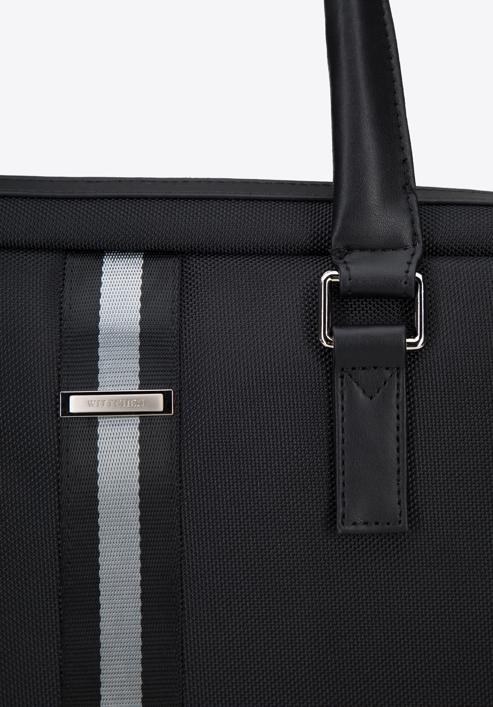 Férfi 17" laptop táska szalaggal, fekete, 96-3U-901-1, Fénykép 4