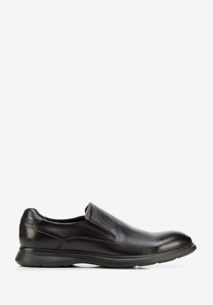 Férfi bőr belebújós cipő, fekete, 94-M-507-1-41, Fénykép 1