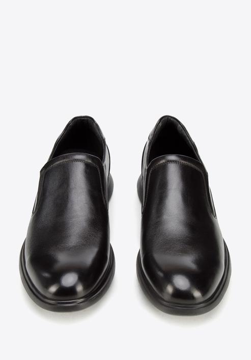 Férfi bőr belebújós cipő, fekete, 94-M-507-1-44, Fénykép 3
