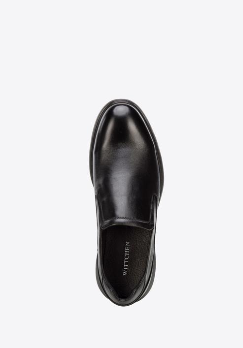 Férfi bőr belebújós cipő, fekete, 94-M-507-5-44, Fénykép 4