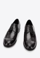 Férfi bőr brogue cipő díszvarrással, fekete, 94-M-511-1E-40, Fénykép 2