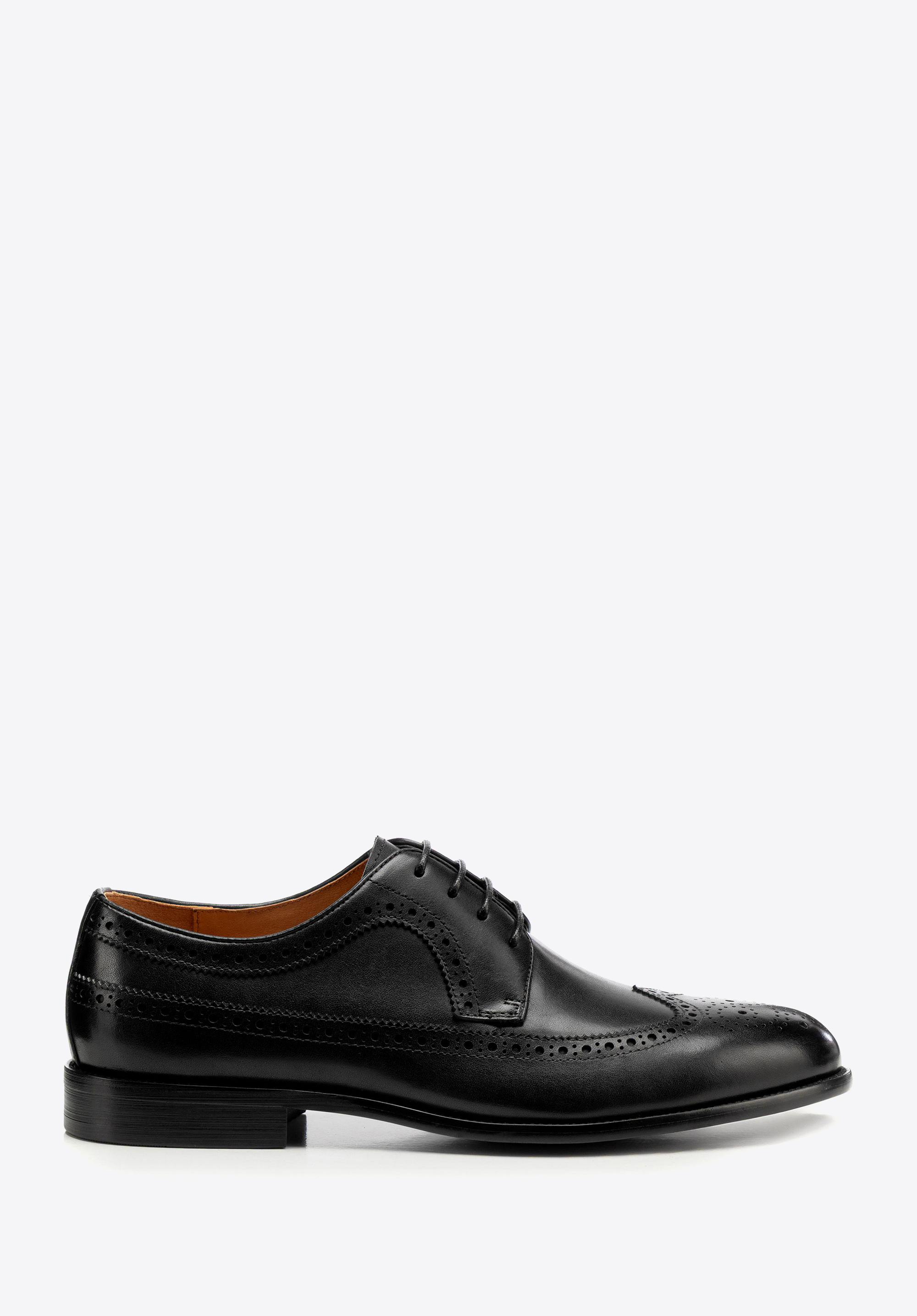 Férfi bőr brogue cipő, fekete, 101-M-303-1-44, Fénykép 1