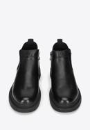 Férfi bőr Chelsea bokacsizma cipzárral, fekete, 93-M-920-1-41, Fénykép 3