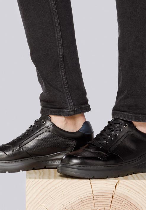 Férfi bőr cipők légpárnakkal, fekete, 93-M-902-8-39, Fénykép 10