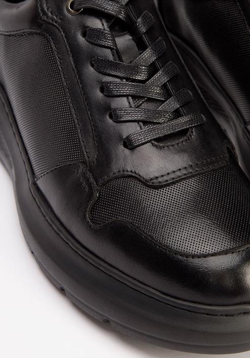 Férfi bőr cipők légpárnakkal, fekete, 93-M-902-8-39, Fénykép 7