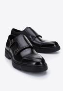 Férfi bőr csatos cipő, fekete, 97-M-510-1-44, Fénykép 7