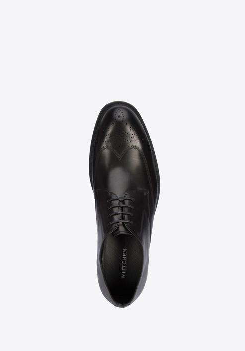 Férfi bőr Derby cipő, fekete, 95-M-506-1-40, Fénykép 5